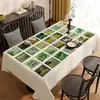 Toalha de Mesa de Luxo Leve de Alta Qualidade Impermeável e à Prova de Óleo Estilo Retro Americano Dopamina Tapete para Mesa de Jantar Estilo Ins Toalha de Mesa para Mesa de Centro