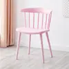 Silla Windsor de Color Macarrón Patas de Silla Engrosadas Antideslizantes Minimalista Moderno Hogar Comedor Cafetería Silla de Celebridad de Internet para Negociación