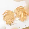 Par de Aretes Gladiadores Cuadrados Dorados Geométricos Huecos Vintage para Mujer Aretes Regalo Festivo Diario