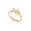 Nuevo anillo abierto de animal de dibujos animados europeo y americano transfronterizo con micro incrustaciones de circonita colorida Serie Princesa Anillo Joyería Venta al por mayor