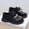Sapatos de Menina Sapatos de Princesa Infantil 2026 Novo Primavera e Outono Meninas Pequenas Laço Solado Macio Estilosos Sapatos Pequenos de Couro