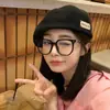Estilo Coreano Nuevo Marco Grande Marco Cuadrado Marco Transparente Celebridad de Internet Gafas Lisas para Mujer con Gafas para Miopía Gafas Planas Anti-Luz Azul para Hombre