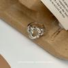 Anillo de Cadena Geométrica Trenzada Estilo Frío Personalizado para Mujer Tendencia de Moda Europea y Americana Estilo Dulce y Cool Anillo Simple de Alta Gama
