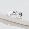 Brincos Transfronteiriços de Aço Inoxidável para Mulheres Estilo Coreano Pequeno Fresco Dinossauro Fofo Mini Animal Pequenas Joias de Orelha Prontos para Venda