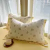 Fundas de almohada de hilo doble capa de algodón puro 2025 nuevas, un par de 48Cmx74Cm algodón fundas interiores para niños
