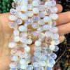 Gota de agua cuentas sueltas superficie de corte ágata agujero horizontal cuentas de gota de agua pulsera DIY collar accesorios de joyería productos semiacabados venta al por mayor