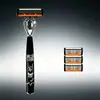 Nova lâmina de barbear de 6 camadas, aparelho de barbear manual para homens com cabeça de seis lâminas, Gillette universal atacado transfronteiriço