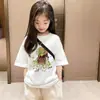 Camiseta de Manga Corta para Niña 2026 Nuevo Verano Ropa Infantil Algodón Puro Manga Media Ropa para Niña Niños Grandes Tops de Verano 9