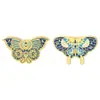 Conjunto de Broches Borboleta Desenho Animado Retrô Série Animal Broche Pintado Acessórios para Roupas Bolsas Distintivo