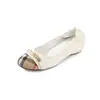 Sapatos simples de bloco de cor de moda de nicho de 4 cm, primavera e outono 2027, novos, bico redondo, sola plana, salto escondido, slip-on, sapatos de couro