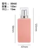 Procesamiento y Personalización de Botellas Dispensadoras de Perfume, Botella de Perfume Terciopelada 100ml, Botella Pulverizadora Pequeña de Clic, Botella de Perfume Transparente, Botella Vacía