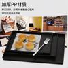 Bandeja de plástico rectangular para habitación de hotel, bandeja nórdica para té, bandeja para tazas de agua, bandeja para guardar artículos de tocador, bandeja para uso comercial