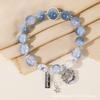 Pulsera de Esmalte de Luna y Estrella para Niñas Estilo ins Nicho Fresca Dulce Cuentas de Hielo Agrietado Pulsera de Puesto de Lugar Turístico Venta al por Mayor