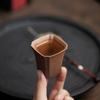 Taza Maestra Vintage de Estilo Chino de Barro de Roca Vieja, Pequeña Capacidad, Taza para Degustación de Té en Casa, Taza de Té de Cerámica Cruda y Taza de Viento, Taza de Té Cuadrada