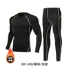 Venta Directa de Fábrica Body para Hombre Más Vendido Deportivo Secado Rápido Elástico Base Compresión Manga Larga Forrado de Polar Traje de Fitness