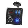 Carregador com Display Digital de Tensão, Carregamento Rápido Pd para Celulares, Interruptor de Um Botão Qc3.0, Soquete Adaptador para Acendedor de Cigarros 12V120W, Multifuncional