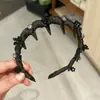 Diadema Negra con Calavera Alta para el Cabello Mujeres 2026 Nuevo Estilo de Gama Alta Esponjosa Muestra Volumen del Cabello Con Dientes Diadema Presionando el Cabello Pasador para el Cabello Tocado