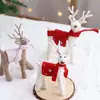 Decoração de Natal cena de presente estação de café rosa veado pequeno pingente suprimentos de feriado acessórios de vestido presente