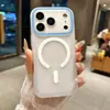 Funda Ultra Fina Color Original Sensación de Piel Adecuada para iPhone 17, Funda Magnética Semi-Transparente para Carga para Apple 16 Pro Max