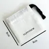 Bolsa de Algodón de Bambú Fuchen con Cordón Bolsa de Almacenamiento de Algodón Puro Bolsa con Cordón de un Solo Lado Bolsa de Almacenamiento para Collares y Pulseras Bolsa de Cosméticos