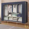 Guarda-Roupa Simples para Quarto de Casa, Resistente e Durável, para Quartos de Aluguel, Guarda-Roupa de Tecido com Estrutura Totalmente de Aço, Guarda-Roupa de Montagem para Armazenamento de Dormitório