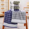 Toallas Sencillas a Cuadros, Suaves y Absorbentes, Toallas Faciales para el Hogar, Textiles de Uso Diario para el Hogar, Stock Listo del Fabricante al por Mayor