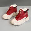 HY935 nuevos zapatos de invierno 2024 cálidos e impermeables para mujer, con forro polar y suela gruesa, a juego con el color, zapatos de algodón para estudiantes.