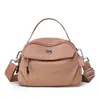 Bolso de Mano Nuevo Versátil, Sencillo y Casual, con Diseño de Nailon de Color Sólido Texturizado, Bolso de Hombro y Bolso Cruzado para Mujer, Moderno y a la Moda