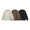Ropa para Hombre Beijie 2026 Primavera Nuevo Estilo Estampado Deconstruido en la Espalda Sudadera con Cuello Redondo Suéter para Hombre Camiseta de Manga Larga