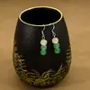 [Selección Premium] Pendientes de Perlas con Forma de Gota de Aceite de Jade Imitación Estilo Chino Nuevo Pendientes Retro con Borlas de Gota de Agua Accesorios Simples Hanfu para Mujeres