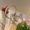 Diadema para mujer Dream Girl con diseño de cuadros escoceses de color liso y fino, ideal para el pelo, combina con todo, estilo nuevo y famoso en Internet, 2023.