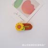 Pasador de Ganchillo de Lana Hecho a Mano Dulce Lindo Girasol Girasol Pasador Joyería Lateral para Niños Productos Terminados
