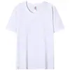 Camiseta de Algodão Personalizada Verão Lisa Solta Não Transparente Camiseta Branca Peso Pesado 210g Camiseta Base Camiseta Cultural Personalizável