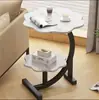 Mesa de café pequeña de doble encaje estilo nórdico Mesa de noche Mesa de café pequeña de moda en internet Mesa auxiliar redonda pequeña simple