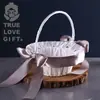 Boda Estilo Occidental Lazo de Boda Cesta de Encaje Fantasía Flores Infantiles Flores Románticas Exquisita Hecha a Mano Sentido de Alta Calidad Cesta