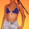 Cadena de pecho con diamantes de imitación de estilo europeo y americano, cadena corporal con borlas multicapa, accesorios de playa para bikini de verano 06