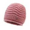 Touca de Tricô para Mulheres, Outono e Inverno, Touca Fofa com Orelhas de Gato, Touca Quente Pulôver, Touca de Lã Elástica, Touca Baotou para Exterior