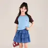 Tutu Elefantito Ropa Infantil Camiseta de Manga Corta para Niñas Modelo Nuevo 2026 Verano Infantil Súper Linda Algodón Puro Delgado Top Verano