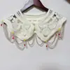 Chal de perlas Qingbenjaren con borlas Nube en el hombro Accesorios de la dinastía Han Ágata Perla Nube en el hombro Vestido de novia Chal Cheongsam