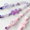 Nueva Cadena Colgante para Teléfono Móvil de Oso de Caricatura Dulce Funda para Teléfono Móvil Colgante de Perlas de Cristal Todo-partido Correa de Muñeca Resistente a Caídas para Mujeres