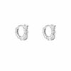 Plata Esterlina S925 Zircón Negro Pendientes de Aro Enroscados con Línea Irregular Enroscada Raistdrill Pendientes de Aro de Alta Gama Cool Handsome para Mujer