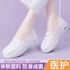 Zapatos de Enfermera para Mujer en Primavera y Verano, Suela Suave, Transpirables, No Cansan, Antideslizantes, Piel Genuina, Zapatos Específicos para Enfermeras de Hospital, Zapatos Blancos de Trabajo