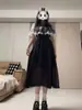 Em Estoque Vestido Japonês Doce de Renda Primeiro Amor com Capa de Renda Elegante Saia Patchwork com Laço e Temperamento