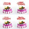 Decoración para pasteles horneados Feliz Navidad Rojo Inglés Feliz Navidad Jin Cong Tarjeta de papel para pasteles