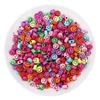 50 cuentas planas redondas de acrílico Smiley, cuentas sueltas, accesorios de joyería para pulseras hechas a mano, venta al por mayor