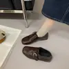 Zapatos Mary Jane estilo retro francés para mujer, nueva colección de otoño, planos, de punta poco profunda, versátiles y adecuados para el trabajo