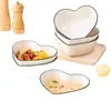 Cuenco Cerámico Creativo de Lujo Ligero de Moda, Cuenco de Diamante Rosa con Forma de Corazón, Cuenco para Ensalada de Frutas, Cuenco Personalizado para Sopa con Forma de Corazón
