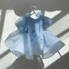 Vestido rosa de princesa para menina, vestido curto de tule estiloso, vestido para fotografia de festa de aniversário de florista