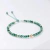 Fornecedor da Fábrica Pulseira de Calcedônia Aquática Tornozeleira Feminina Design de Nicho Ins Pulseira de Presente para Melhor Amiga Estilo Floresta Simples