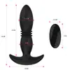 Vibrador Anal de 12 Frecuencias Silicona 3 Velocidades Enchufe Anal Telescópico Dispositivo de Masturbación Productos para Adultos para Hombres Juguete Sexual Inteligente